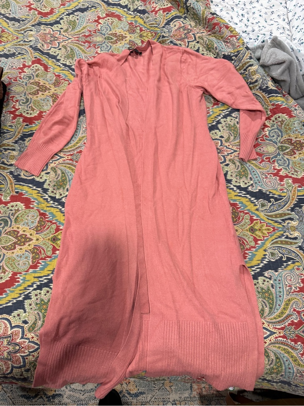 Express Coral Pink Knit Cardigan